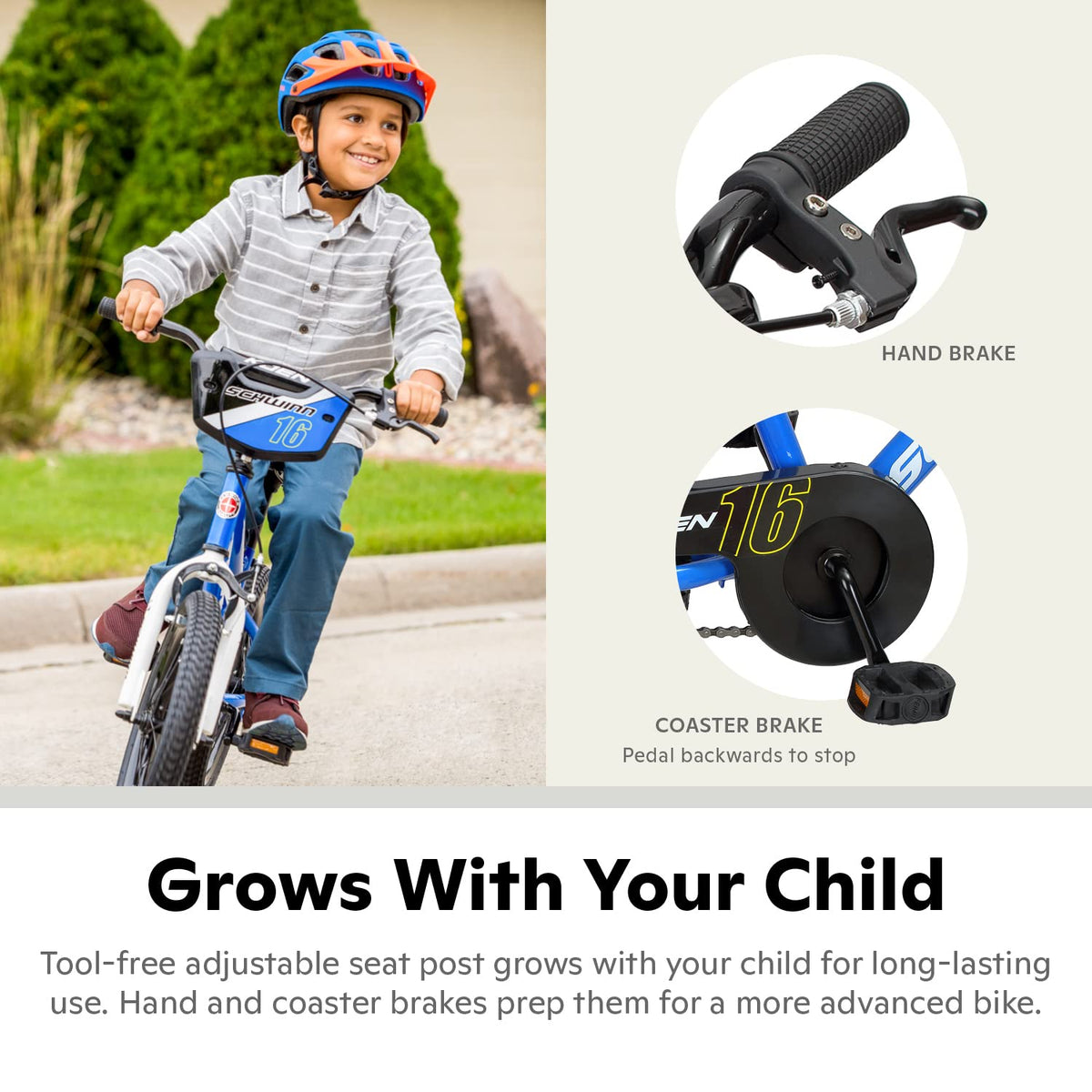 Schwinn Koen - Bicicleta para niño, con Cuadro SmartStart para Adaptarse a Las Proporciones de tu Hijo