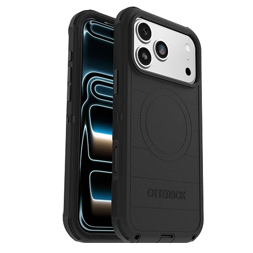 OtterBox Funda iPhone 17 Pro MAX Defender Serie Pro - Negra - Funda iPhone Resistente, Robusta y Duradera, se Ajusta con MagSafe