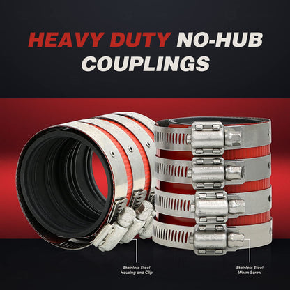 Everflow 15300CS 3" Heavy Duty, Husky Type, No-Hub Coupling With Colored Shield