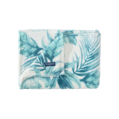 Tommy Bahama - Manta de Forro Polar de Felpa, Juego de Ropa de Cama Tropical para Cama o sofá (Waimea Bay Green, 50 x 70 Pulgadas)