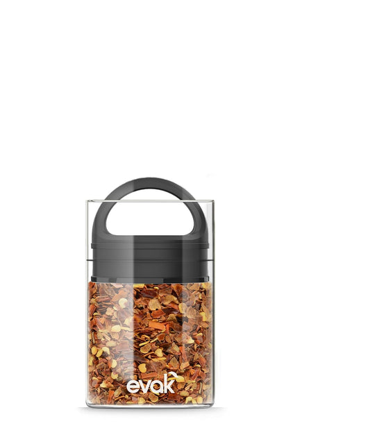 Prepara Evak Copa Contenedora para almacenamiento de alimentos con mango de tacto suave, color negro, grande, negro, (Soft Touch Black Handle), Mini, 1