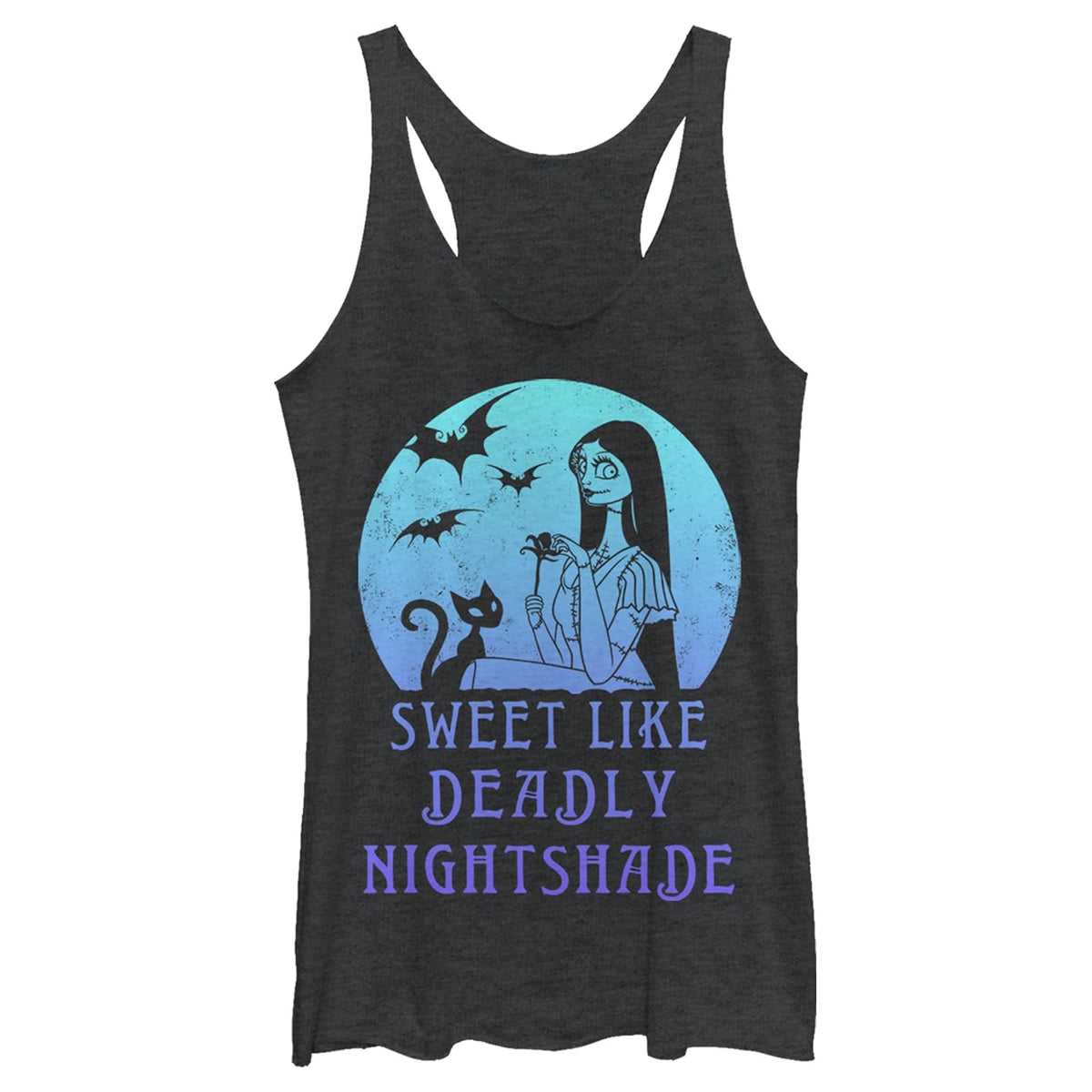 Disney Nightmare Before Christmas Sally Moon - Camiseta sin Mangas con Espalda Cruzada Camiseta para Mujer