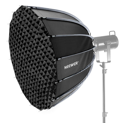 NEEWER 90cm Parabólico Softbox Bowens Mount, Liberación Rápida con Difusores/Grid/Bolsa para Iluminación Continua Video Compatible con Godox, NS90P