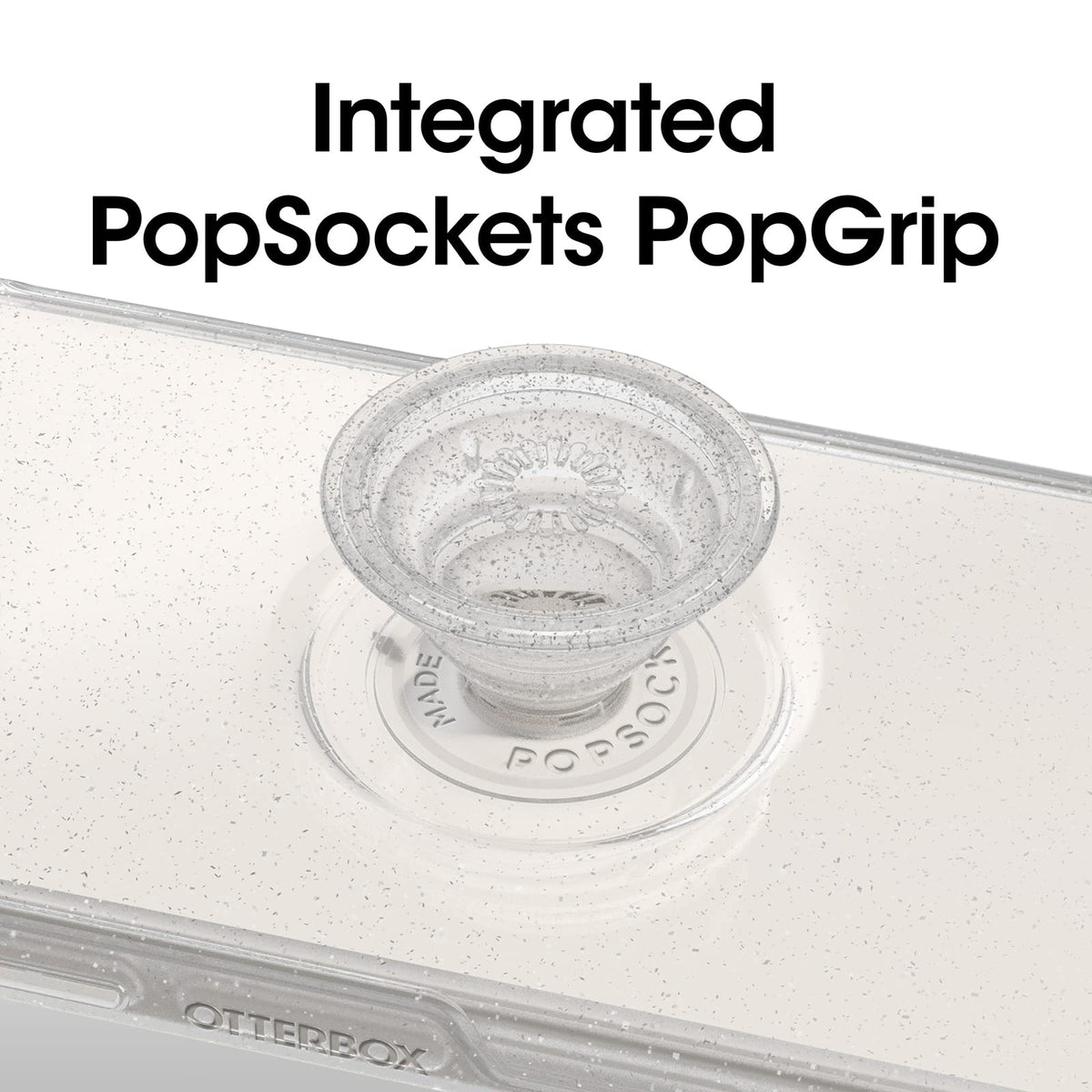 OtterBox OTTER + POP SYMMETRY CLEAR SERIES para iPhone 14 Plus - STARDUST POP (Transparente/Purpurina)