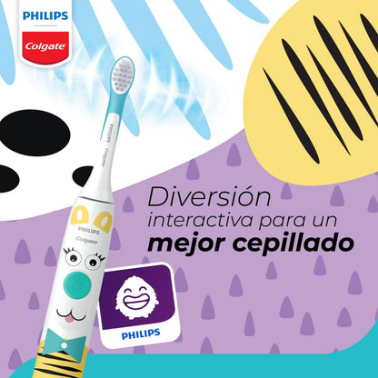 Colgate Philips Sonicpro 10 KIds Cepillo de dientes eléctrico | 31.000 Movimientos por Minuto, Seguro y Suave Para los Dientes de los niños, Funcional con App Interactiva de Cepillado