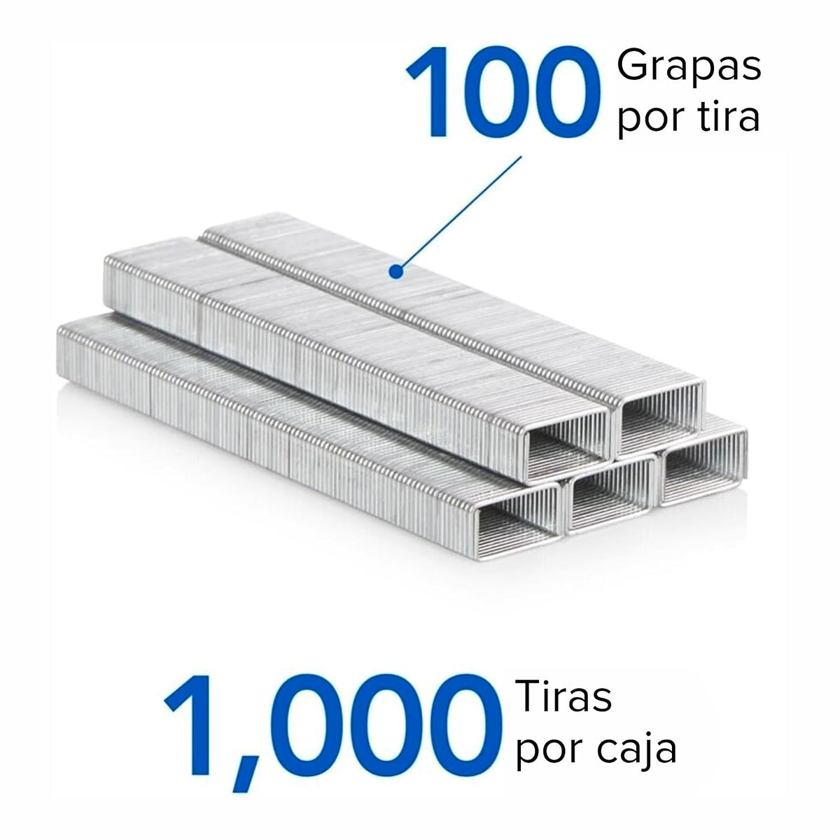 Swingline Grapas Staples 35318 | 3/8 pulgadas, capacidad de 60 hojas, 100/tira, 1000/caja, 1 paquete