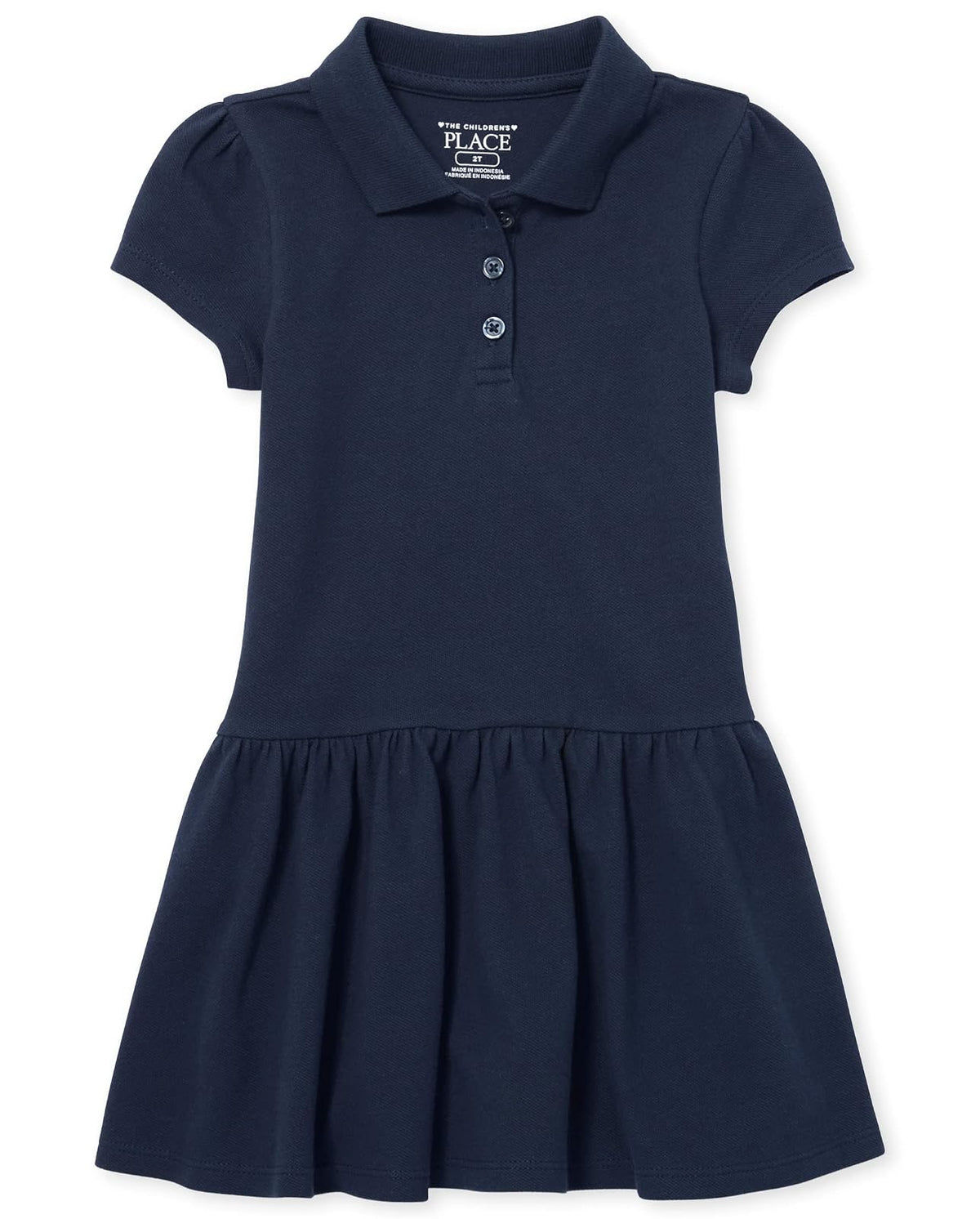 The Children's Place Vestido Polo de piqué para niña pequeña - Estándar - 2 Años - Tidal Single