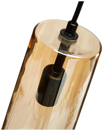 Philco Luminario Ámbar Estelar. Base E26, luminario para ser suspendido, cuerpo de cristal ámbar, cable ajustable, uso interior