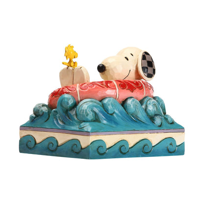 Enesco Peanuts de Jim Shore Snoopy y Woodstock en Figura Flotante, 10 cm, Multicolor