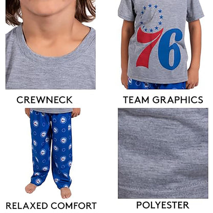 Ultra Game Youth NBA - Conjunto Oficial de 2 Piezas de Pijama y Playera