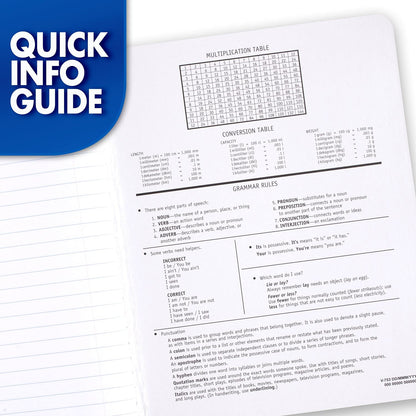 Mead - Cuaderno Cuadrado, 100 Hojas, Rayado Universitario, Negro, Paquete De 3