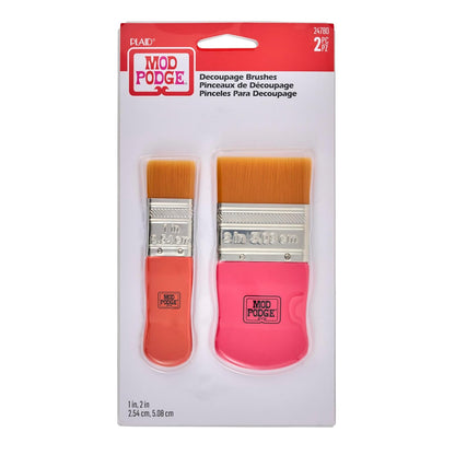 Mod Podge Cepillo Aplicador para Decoupage, Cerdas Doradas - cepillo para polvo 2 piezas