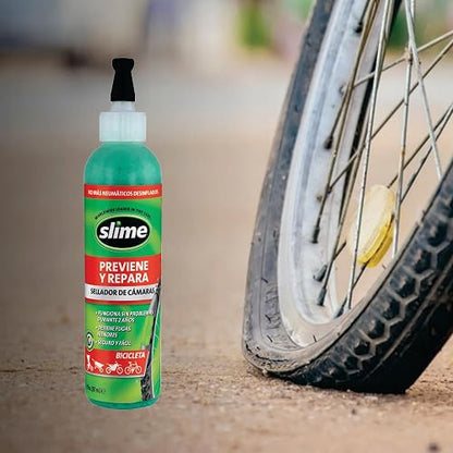 Slime® SELLADOR DE Llantas con CÁMARAS. Aplicador con 8 FL oz (237 ml).