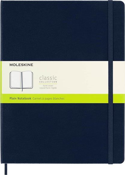 Moleskine Libreta Clásica Extra Grande Azul Zafiro de Hoja Blanca Pasta Dura