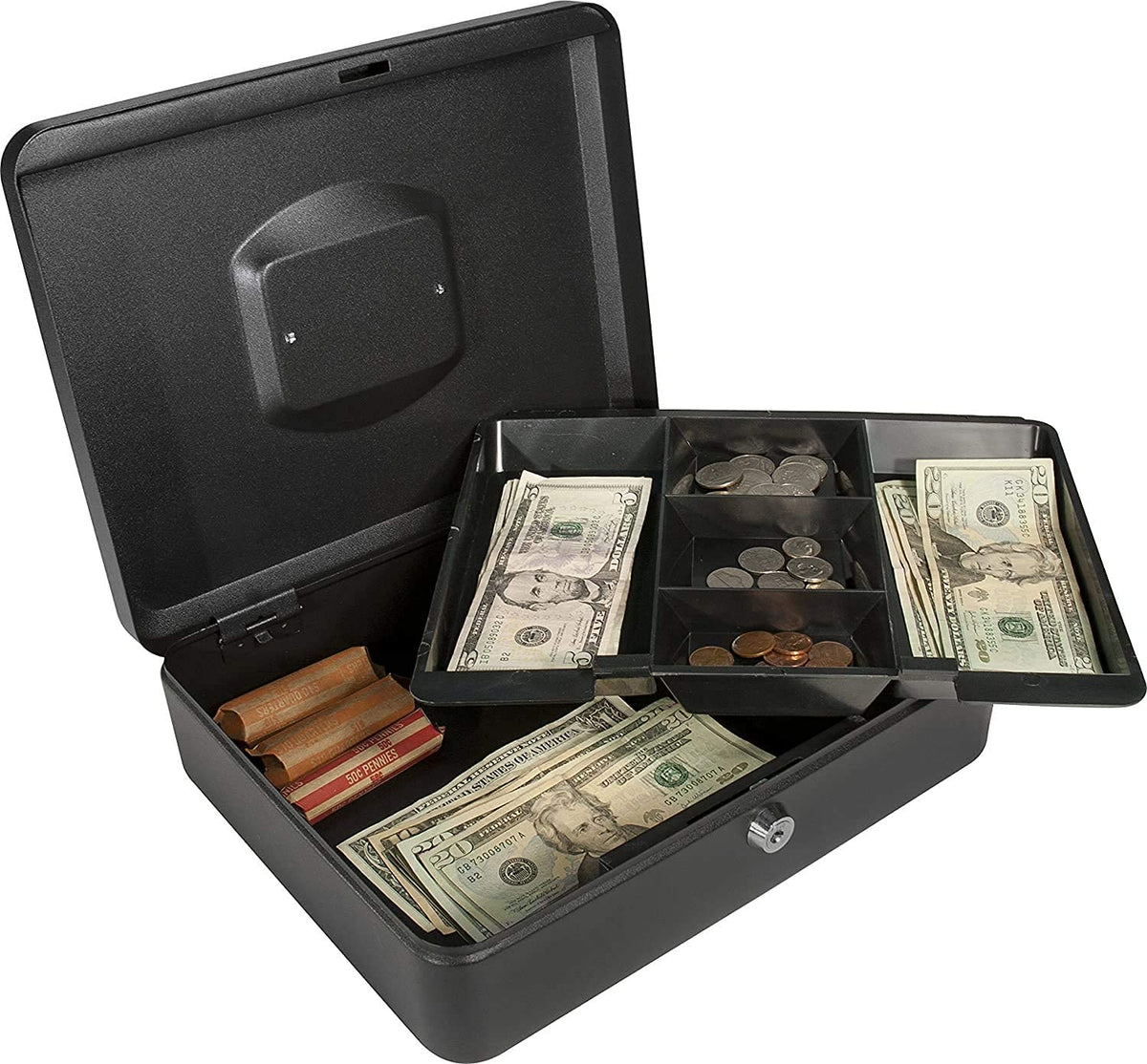 SentrySafe CB-12 - Caja de Dinero con charola y Cerradura para Llaves, Color Negro