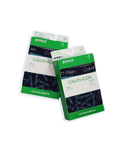 Calvin Klein Calvin Klein Paquete de 8 Calzoncillos Tipo Calzones para niños, Paquete económico Ropa Interior de Hombres para Niños