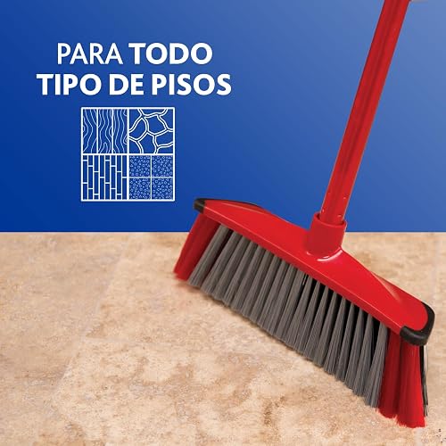 Vileda Escoba 3 en 1, Tiene Esquina Antichoques Que Cuida Tus Muebles, Barre Polvo y Limpia Pisos.