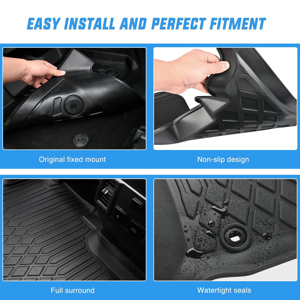 Nilight Alfombrillas para Dodge Durango Jeep Grand Cherokee 2016-2023, Ajuste Personalizado para Todo Tipo de Clima