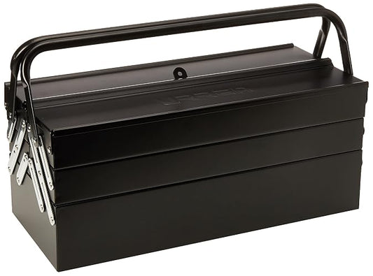 Urrea CMA4 Caja portaherramientas metálica tipo acordeón negra 7" x 18" x 7"