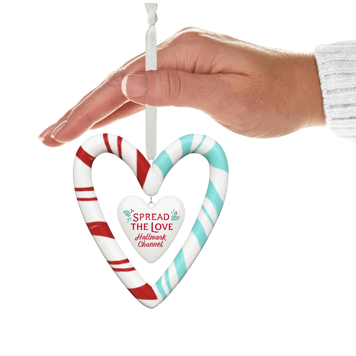 Hallmark - Adorno navideño de Recuerdo 2024, Hallmark Channel Spread The Love, Porcelana