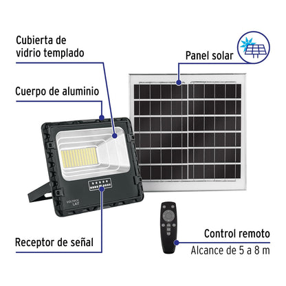 Volteck REF-504SL, Reflector LED con panel solar 100W 6500K