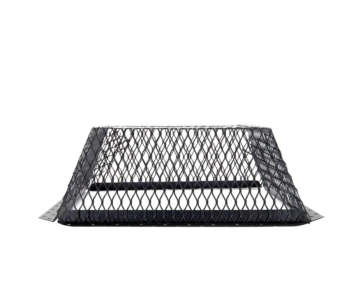 HY-C RVG1111G VentGuard - Protector de techo galvanizado, color negro, 16" x 16" x 6", Black with black top