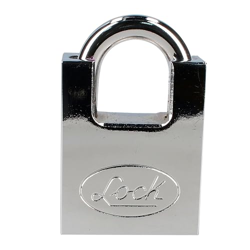 Lock L22A40DCSB Candado de Acero Antipalanca, Llave de Discos, Cromo Satinado, 40 mm