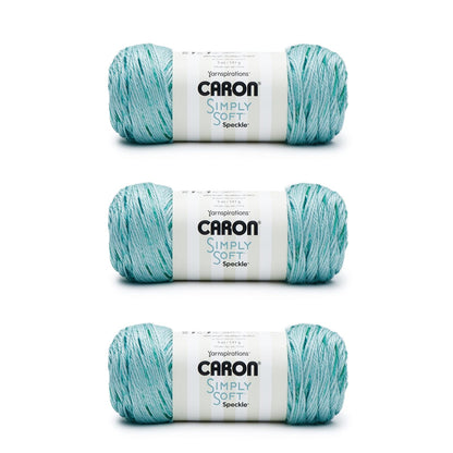 Caron Simply Soft Estambre Acrílico Diseños Especiales, Paquete de 3 x 141 g - Abyss Speckle
