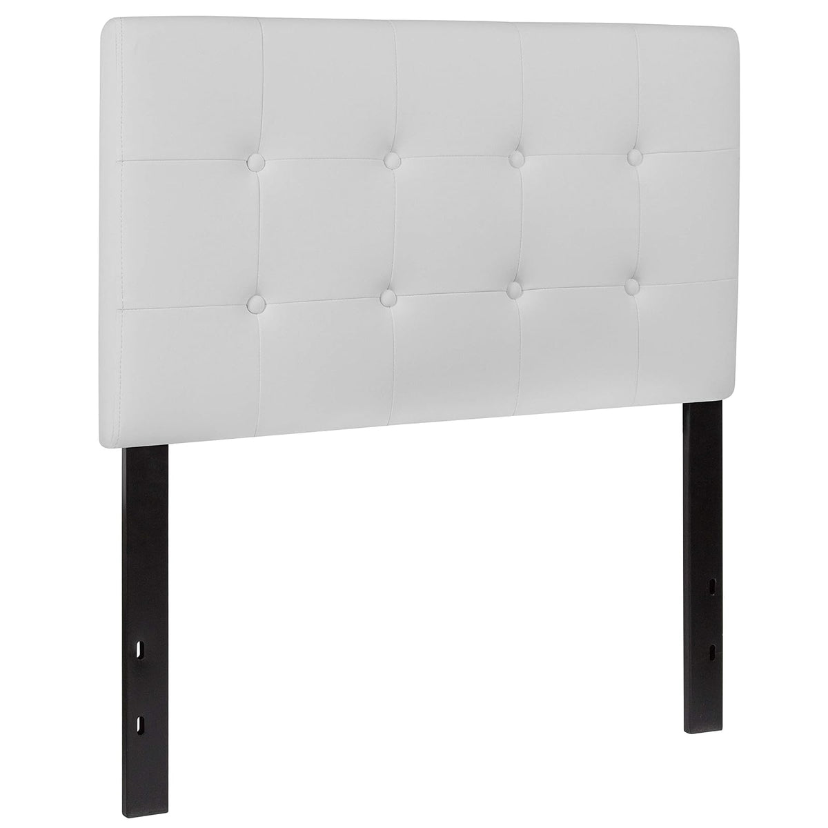 Flash Furniture Lennox - Cabecero tapizado de tamaño Individual en Vinilo Blanco