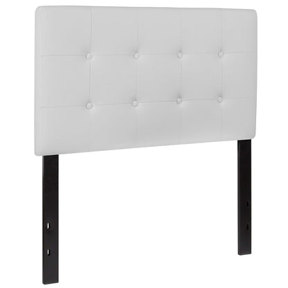Flash Furniture Lennox - Cabecero tapizado de tamaño Individual en Vinilo Blanco