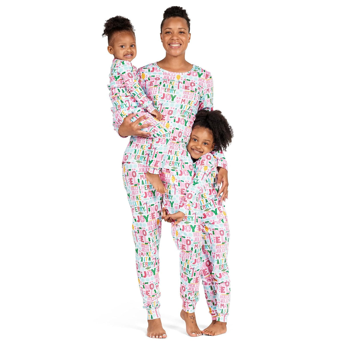 The Children's Place Conjuntos de Pijamas navideños a Juego para la Familia, Ajuste cómodo, 100% algodón, para Adultos, niños Grandes, bebés Juego de Pijama para bebés Unisex - Tis the Season - M