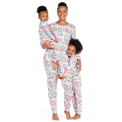 The Children's Place Conjuntos de Pijamas navideños a Juego para la Familia, Ajuste cómodo, 100% algodón, para Adultos, niños Grandes, bebés Juego de Pijama para bebés Unisex - Tis the Season - M