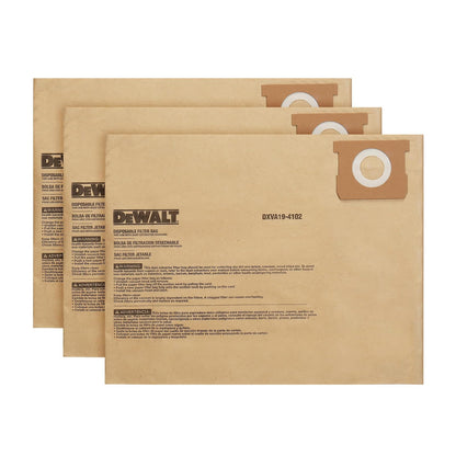 DEWALT DXVA19-4102, bolsa de filtro compatible con DXV12P DXV14P DXV16PA DXV16S