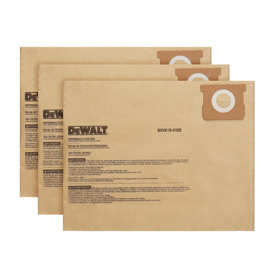 DEWALT DXVA19-4102, bolsa de filtro compatible con DXV12P DXV14P DXV16PA DXV16S