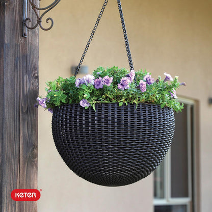 Keter 237997 Hanging Planter Set, Graphite