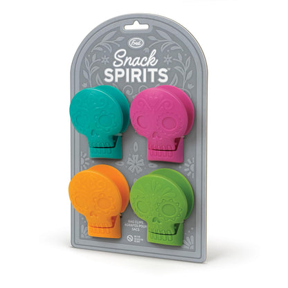 Genuine Fred Snack Spirits Clips para Bolsas Calavera Día de Muertos, Juego de 4