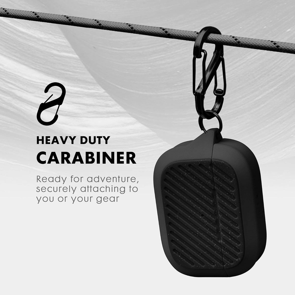 LAUT - Cápsula IMPKT para AirPods Pro | Ultra Tough | Mosquetón Incluido • Pizarra