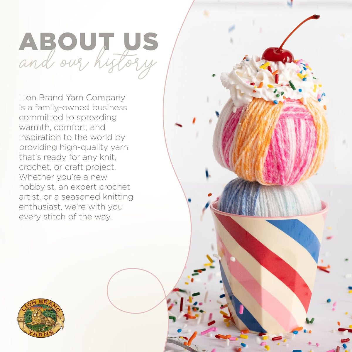 Lion Brand Ice Cream Lana Color Cookies and Cream, Tutti Frutti, 1 uds. por Paquete