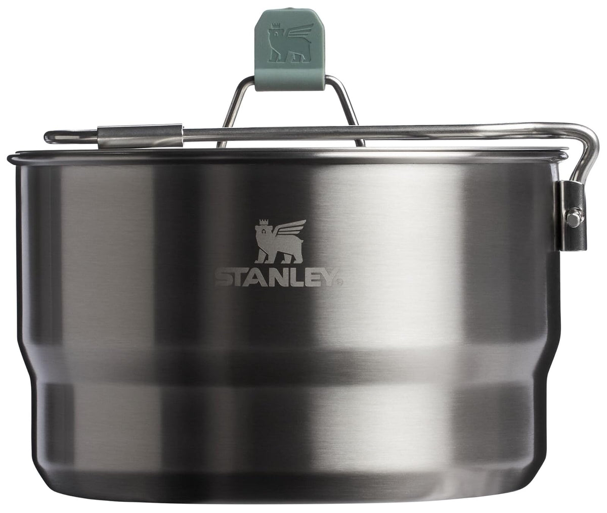 Stanley Wildfare Go - Juego de 14 Piezas de Acero Inoxidable para Preparar y cocinar | Cacerola de 1.65 Cuartos con Mango Plegable y Bloqueado | Cuencos, Utensilios, Tabla de Cortar | Esenciales de