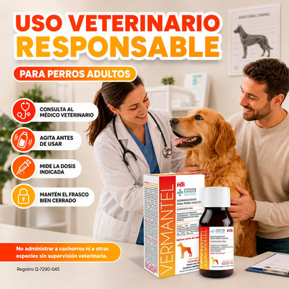 Fancy Pets MS Vermantel Desparasitante en Suspensión 25 ml para Perros Adultos