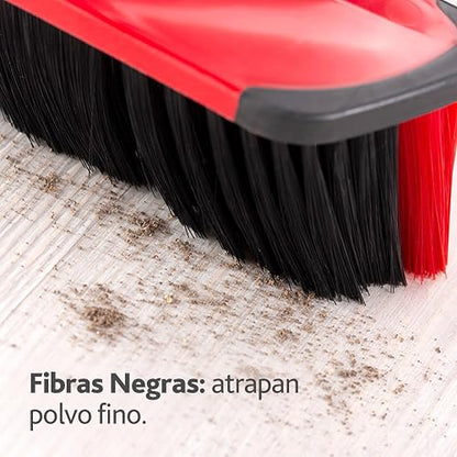 Vileda Escoba 3 en 1, Tiene Esquina Antichoques Que Cuida Tus Muebles, Barre Polvo y Limpia Pisos.