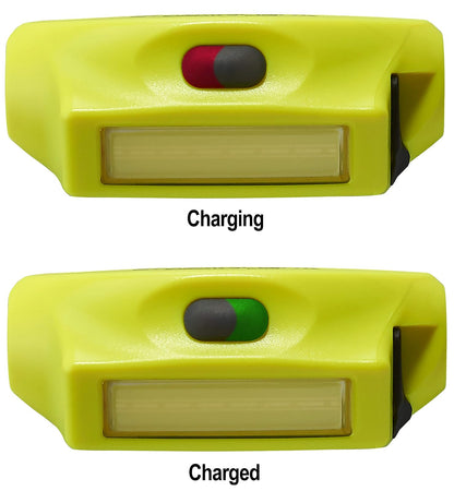 Streamlight 61710 Bandit Pro 180-Lúmenes LED Linterna Frontal Recargable USB con Correa Elástica, Amarilla