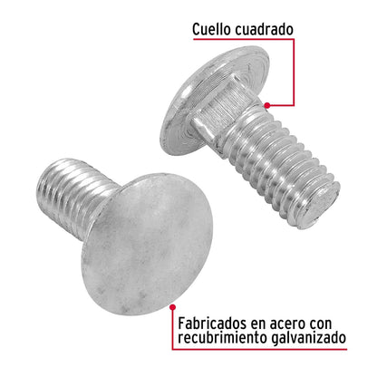 Fiero TORC-7/16X1, Bolsa con 60 tornillos 7/16" x 1" tipo automóvil