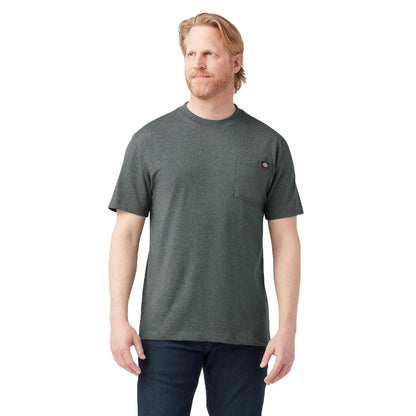Dickies Playera de Manga Corta Cuello Redondo Heavyweight para Hombre - CH - Hunter Green Heather