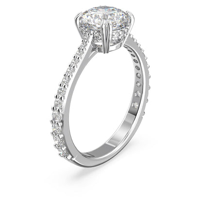 SWAROVSKI Constella Ring Set Collection, Clear Crystals, Rhodium Tone Finish