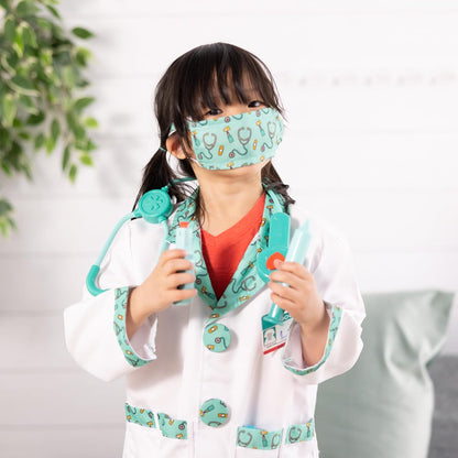 Melissa & Doug Disfraz de Médico para Juego Imaginativo, Juego de Simulación (8 Piezas, 3-6 Años)