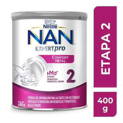 NAN 2 Expert Pro Confort Fórmula de Continuación 6 a 12 Meses Lata 400 g