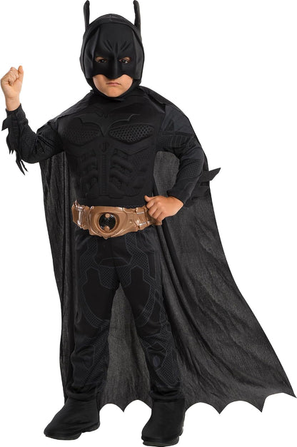 Batman Dark Knight Rises Child's Deluxe Muscle Chest Batman Costume with Mask/Headpiece and Cape