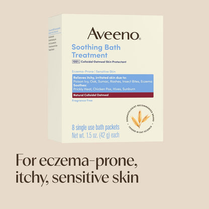 Aveeno Soothing Bath Treatment, 8 Count, net wt. 1.5oz.