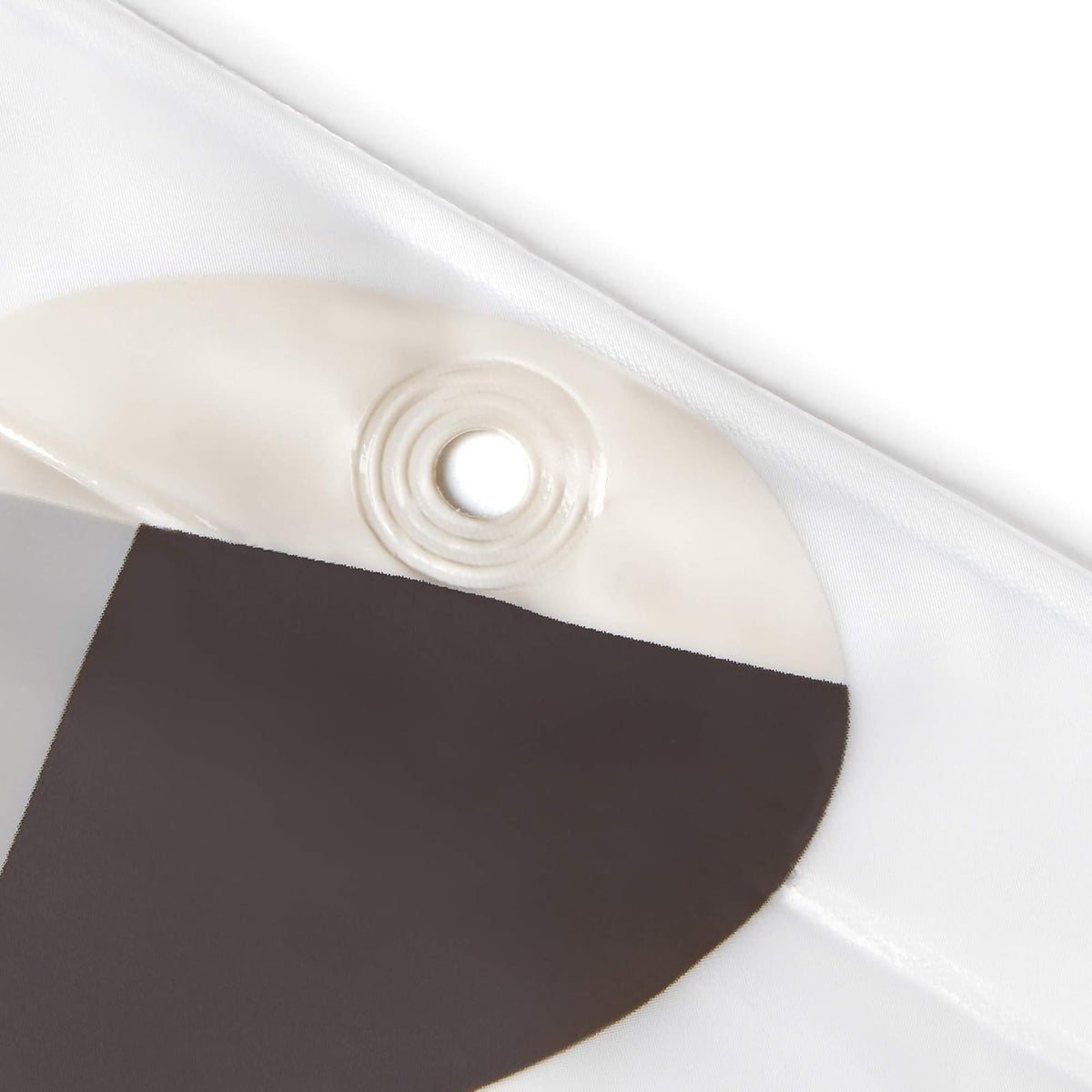 RAYEN | Cortinas de baño | Cortina de Ducha o bañera | Impermeable | PVA | Translúcido | Anillos de PVC | Incluye 12 Ganchos | 180 x 200 cm | Blanco con Cabezales de Colores